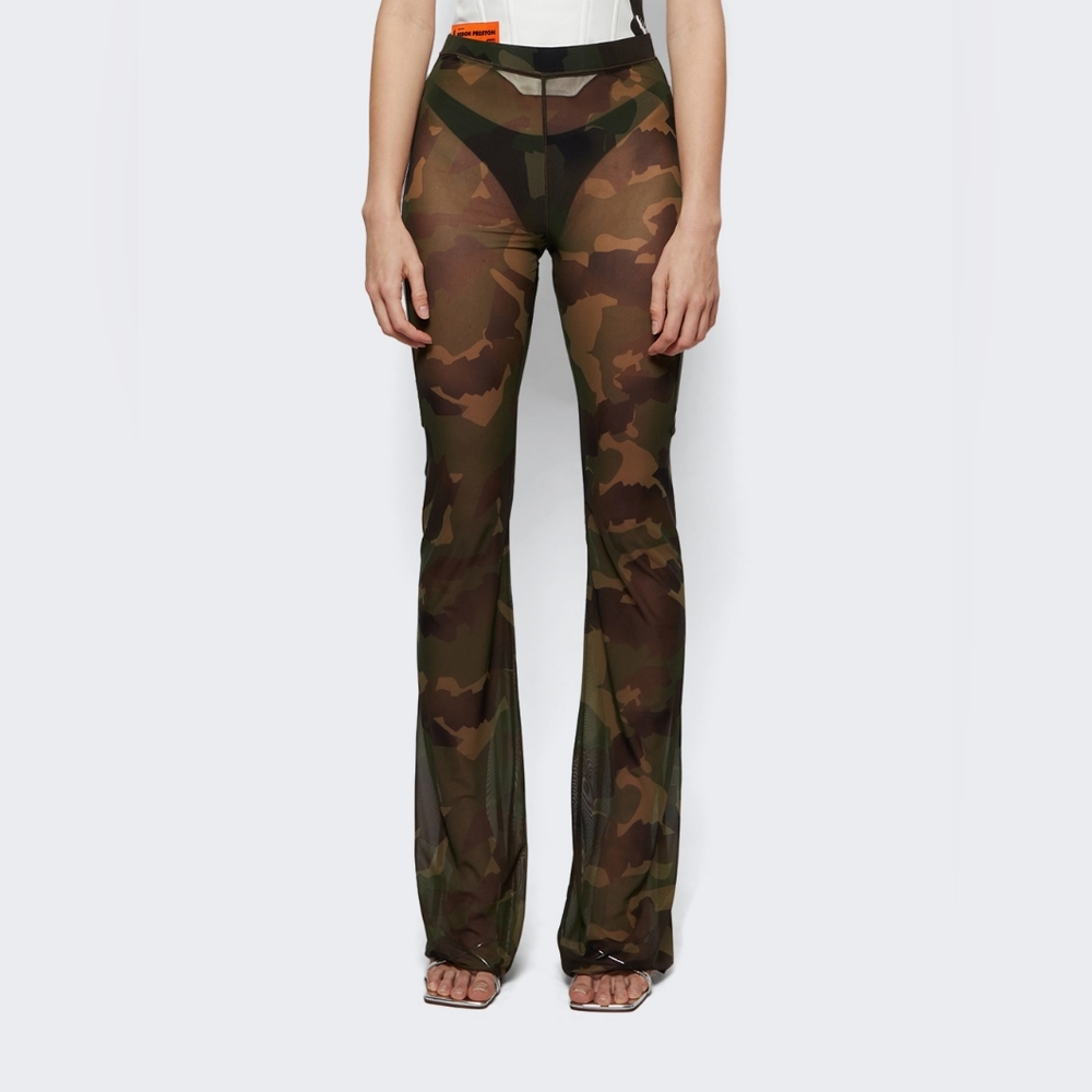 15. NWT HERON PRESTON CAMO MESH PANTS IN CAMO GREEN